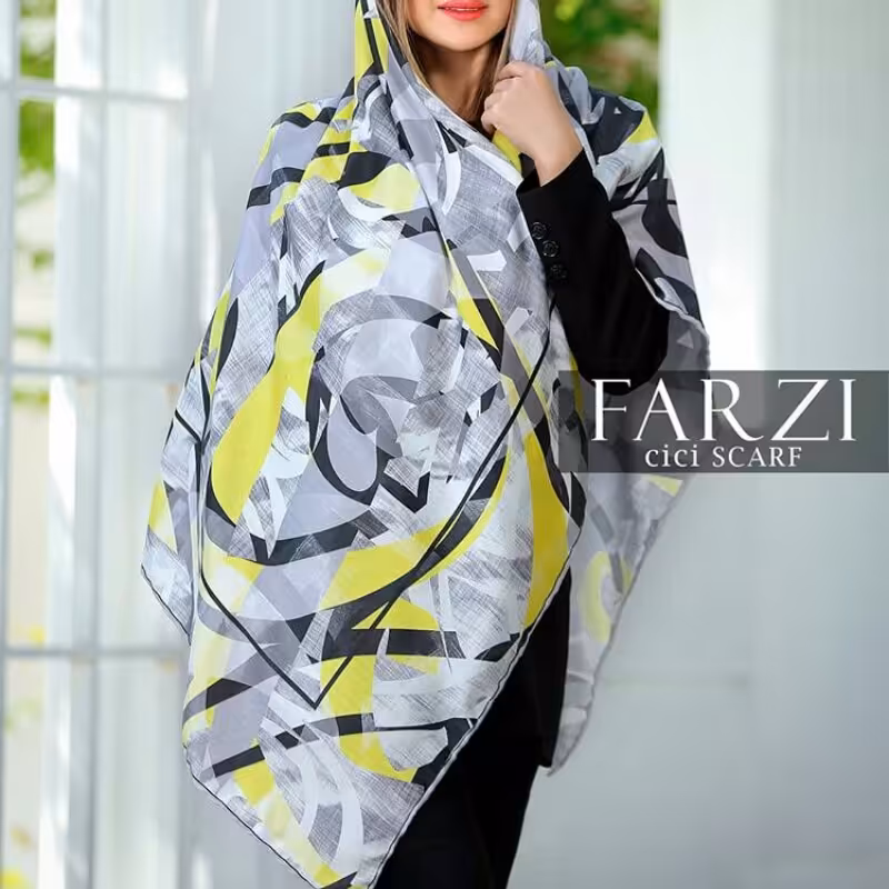 روسری روشن زرد