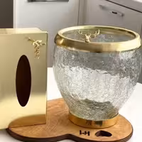 سطل و جا دستمال کاغذی خمره طرح ترک دار