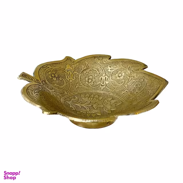 پیاله برنجی مدل برگ کد 1619