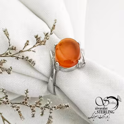 انگشتر نقره سنگ عقیق یمن کد 13587
