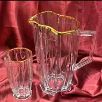 پارچ ولیوان استیچ لب طلایی