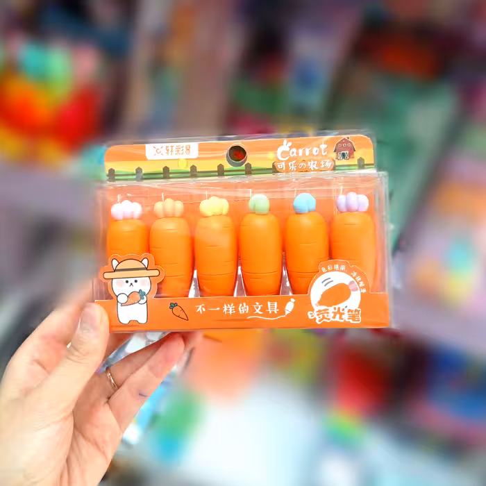 هایلایتر هویچ 6رنگ اورجینال بدنه نارنجی