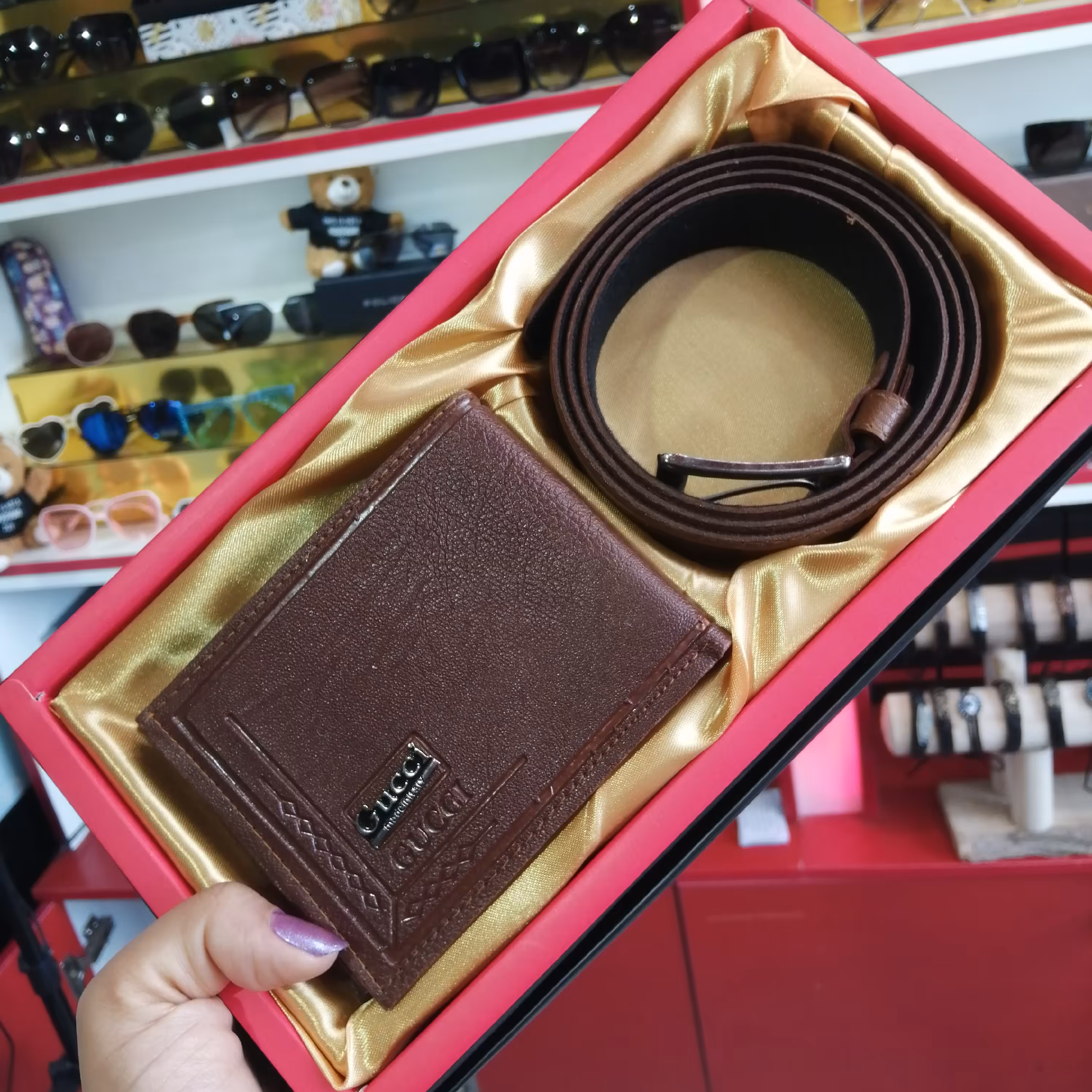 ست کیف پول وکمر بند درجه یک کادویی