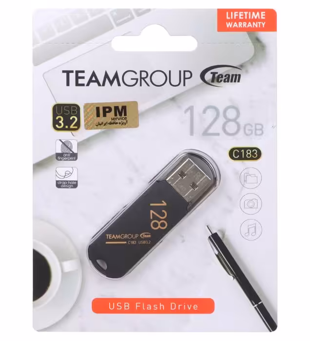 فلش مموری تیم گروپ مدل C183 USB3.2 ظرفیت 128 گیگابایت