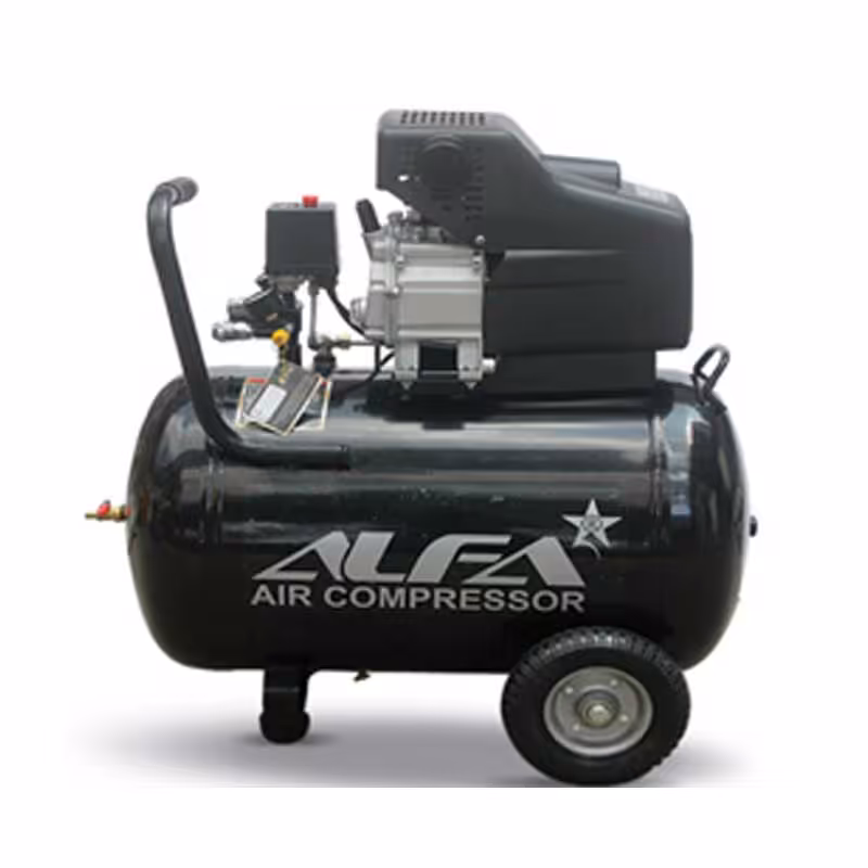 کمپرسور باد 80 لیتری آلفا مدل C80L-A  ALFA NORMAL AIR COMPRESSOR MODEL C80L-A