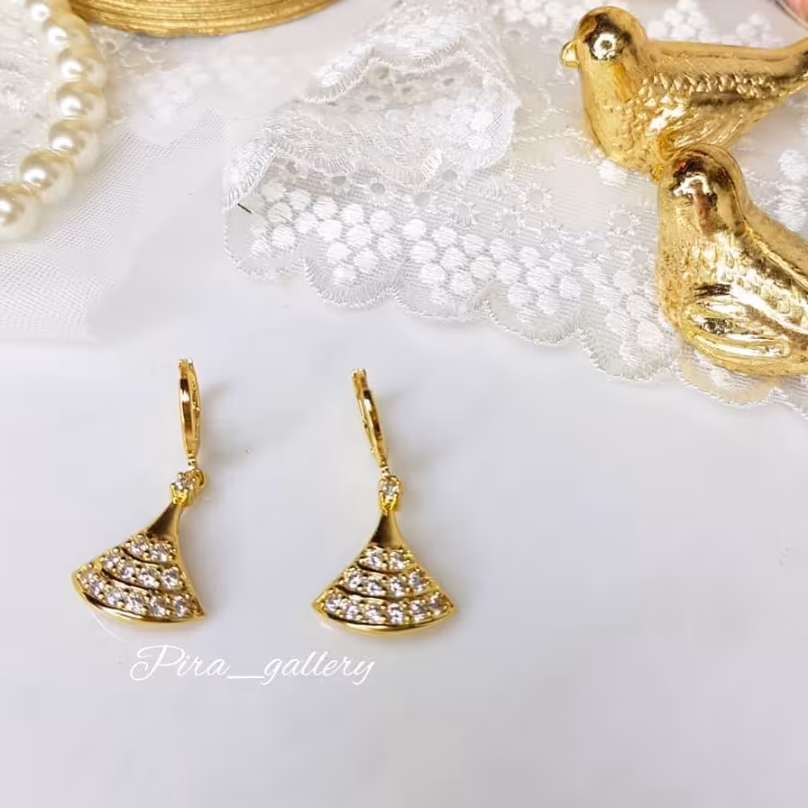گوشواره طرح بولگاری طلایی