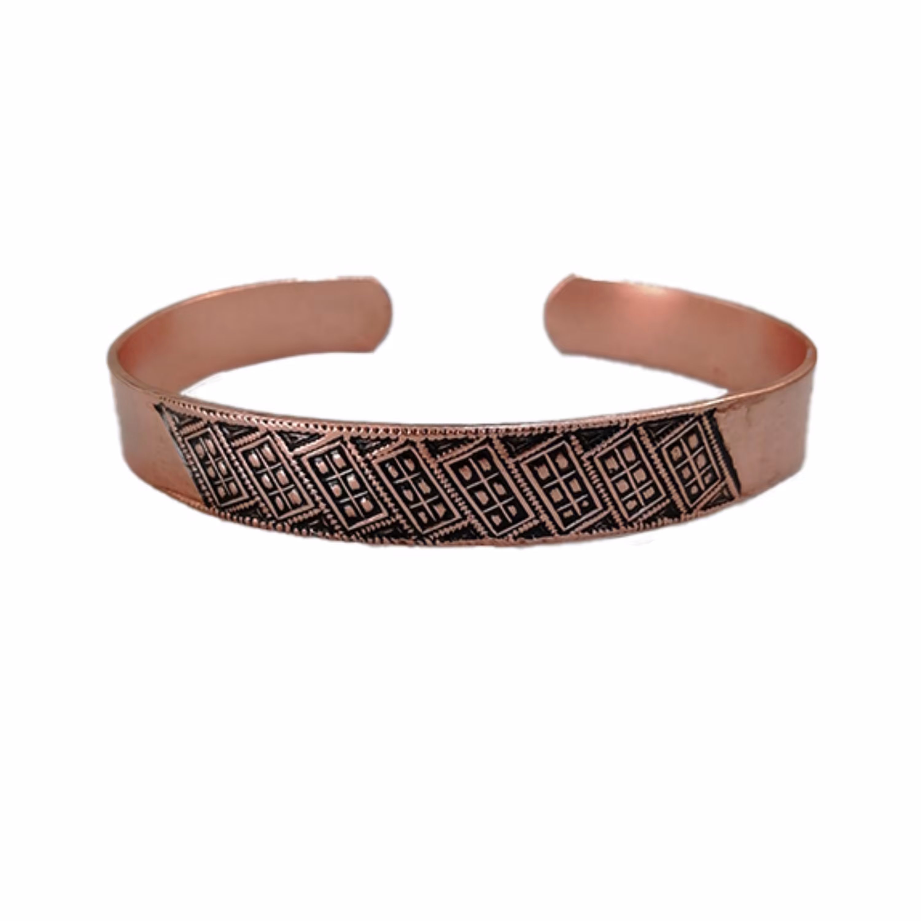 دستبند مسی مستطیل کج کد JW196