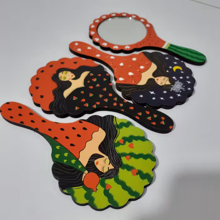 آینه دستی یلدا طول چهاده و نیم سانت یلدایی