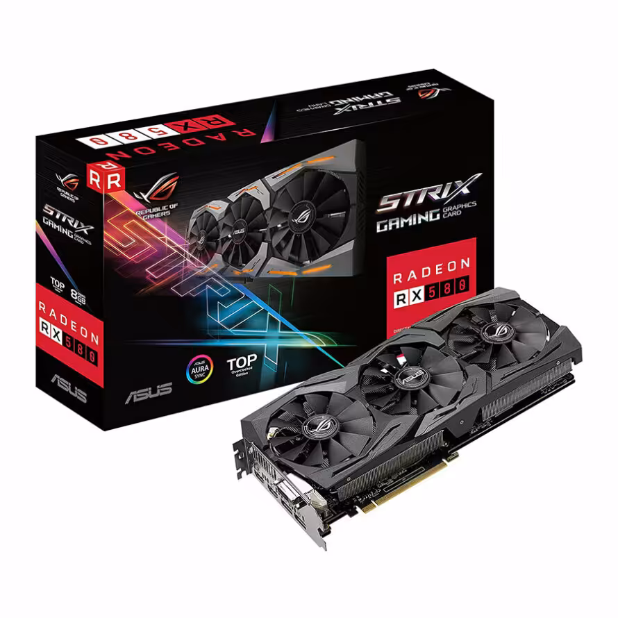 کارت گرافیک ایسوس ROG STRIX RX580 T8G GAMING