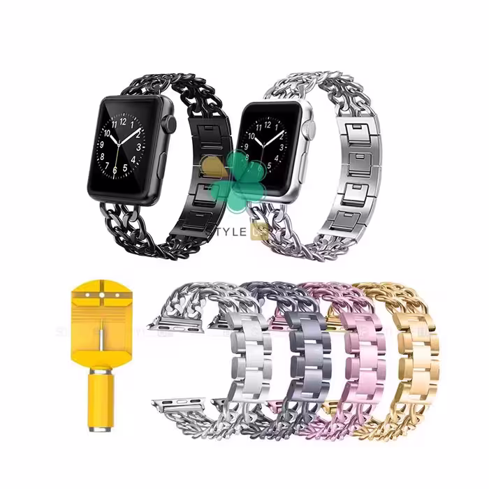 بند ساعت هوشمند اپل واچ Apple Watch 45/49mm مدل استیل زنجیری