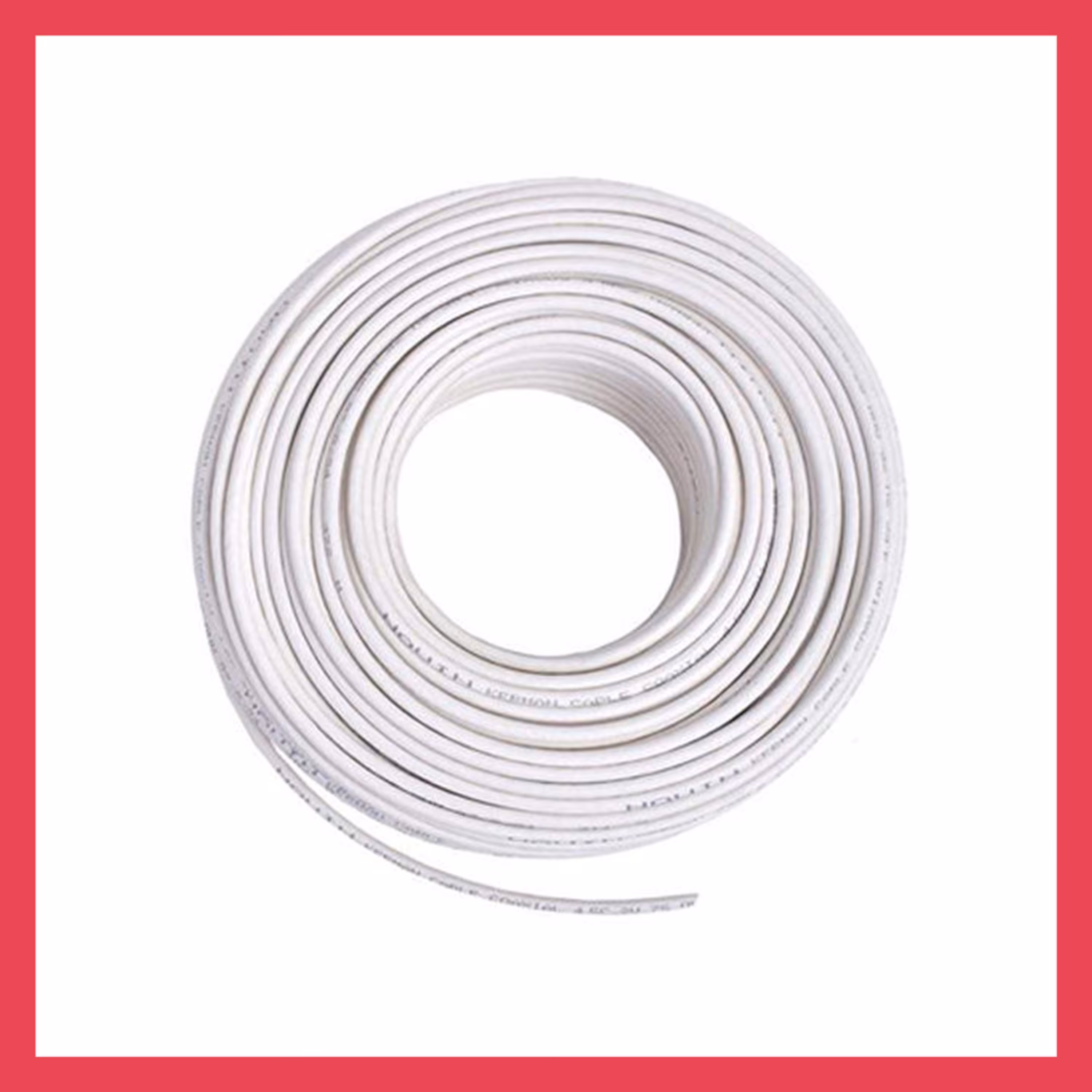 سیم آنتن کواکسیال فویل دار کرمان متری رنگ سفید