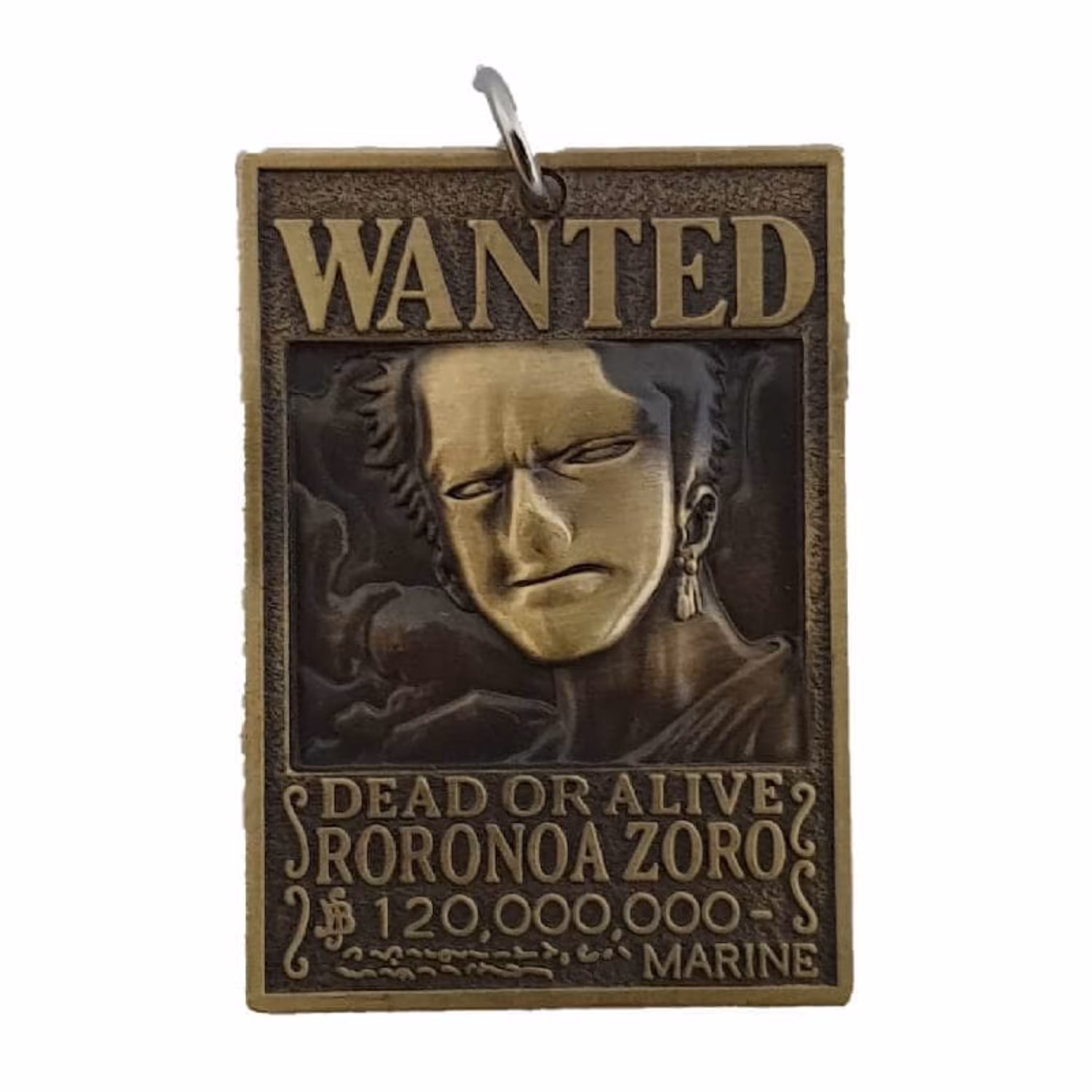 آویز پلاک طرح پورونوآ زورو Poronoa Zoro از انیمه وان پیس One Piece دو رو طرح دار