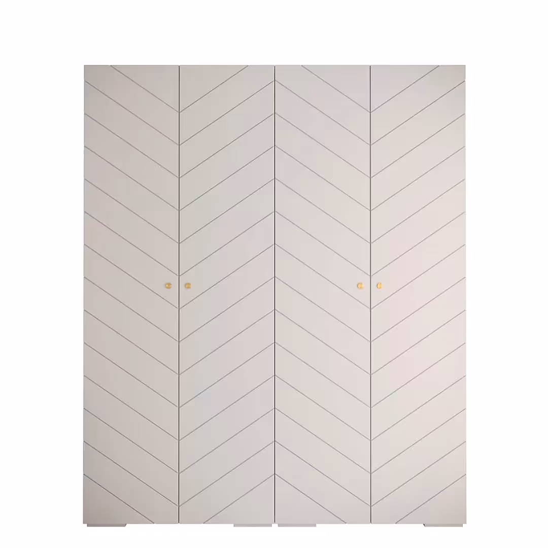 کمد لباس 4 درب لولایی سایز 200*237*47 کد 1211