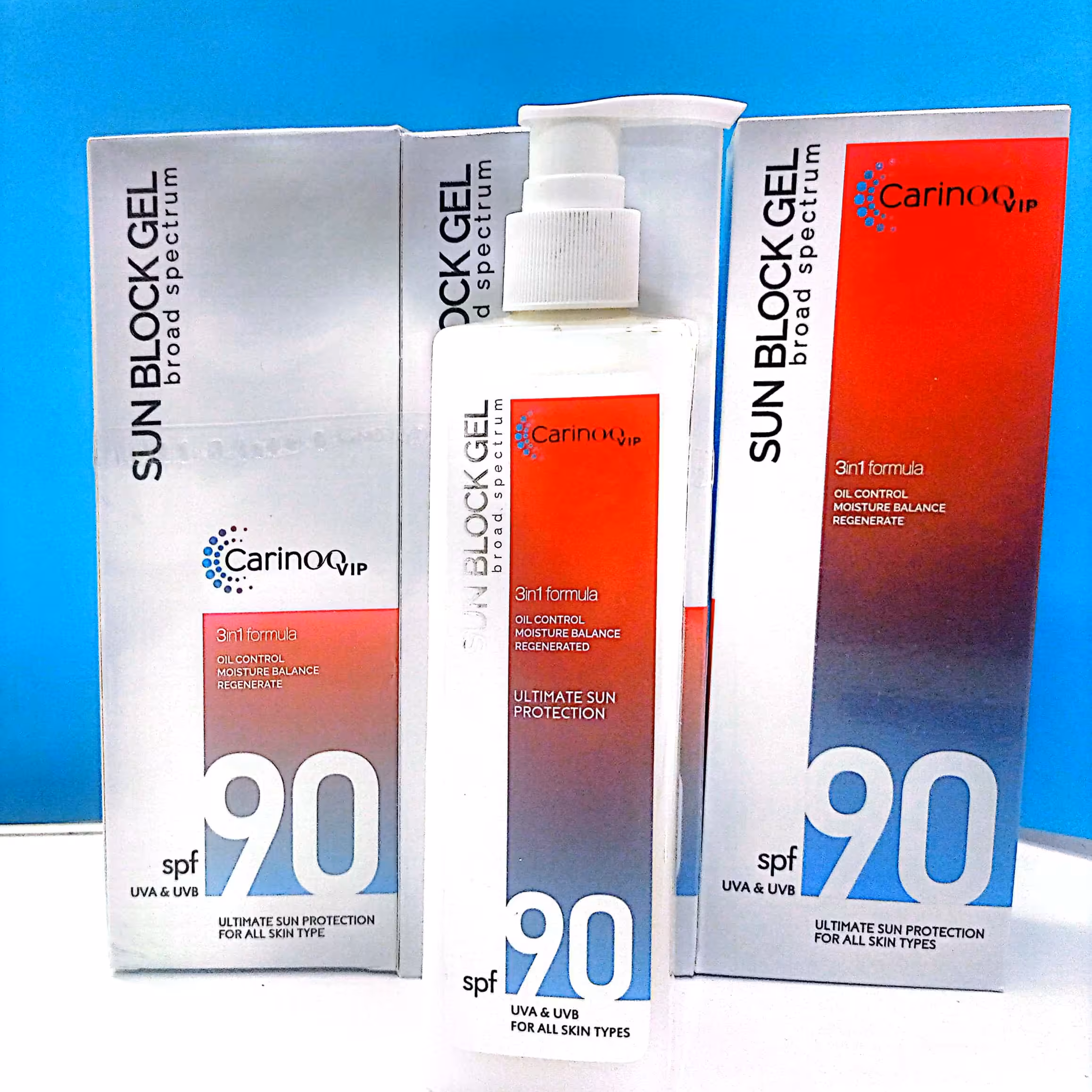 ضدآفتاب بیرنگ 250 گرمی کارینو اماراتی  spf 90 پس کرایه