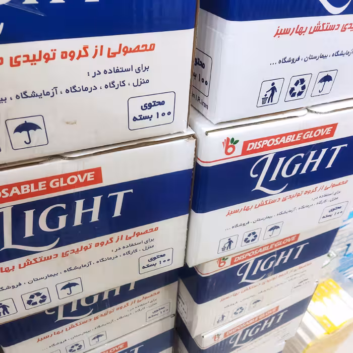 دستکش نایلونی لایت کارتن 100 بسته ای
