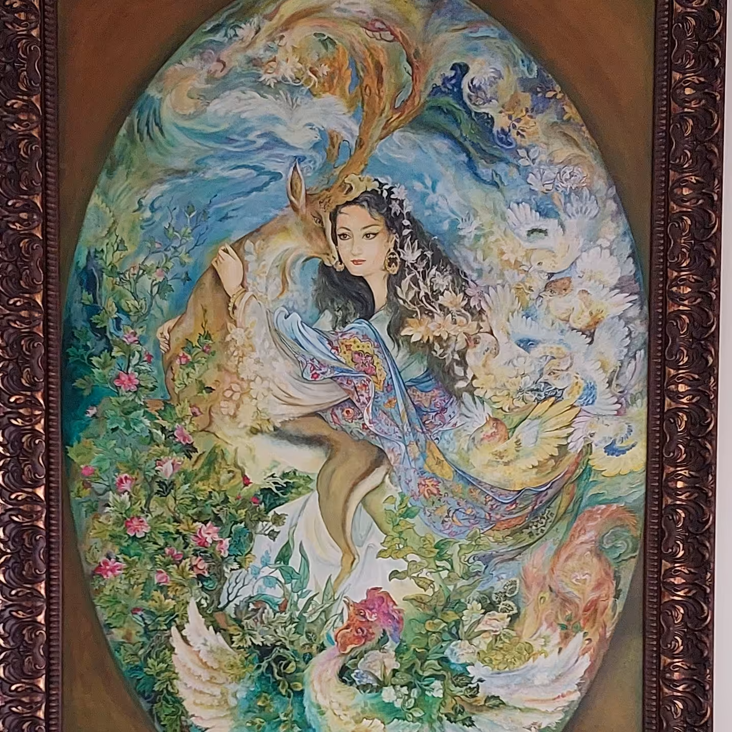 تابلو نقاشی مشق اثر تابلو مهر  استاد فرشچیان 