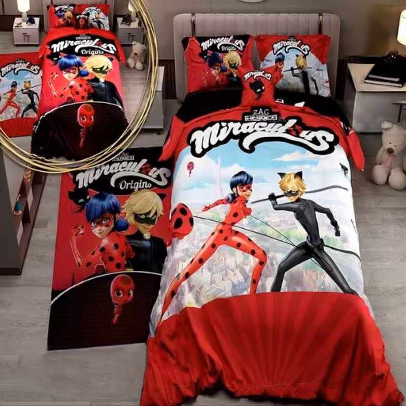 سرویس خواب پارلاک کد A185  یک نفره 5 تکه دورو طرح دار ( ارسال رایگان )