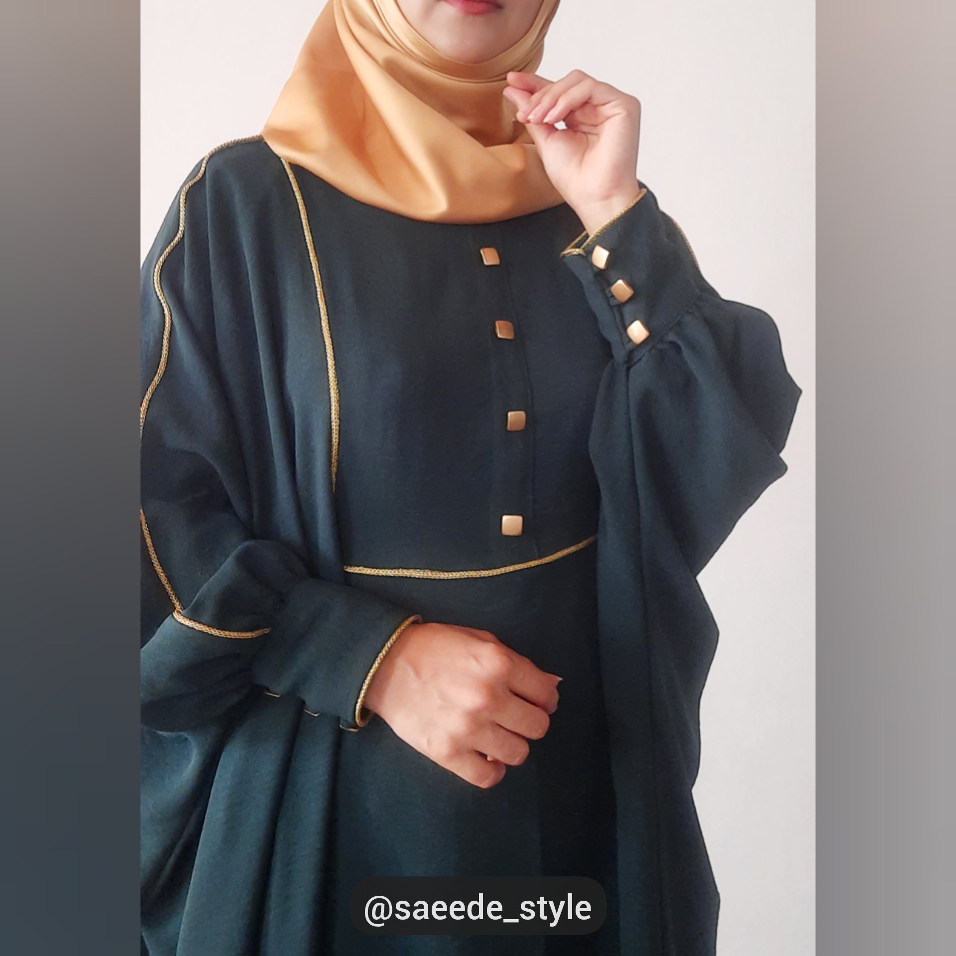 مانتو عبای زمرد،سبز،مشکی
