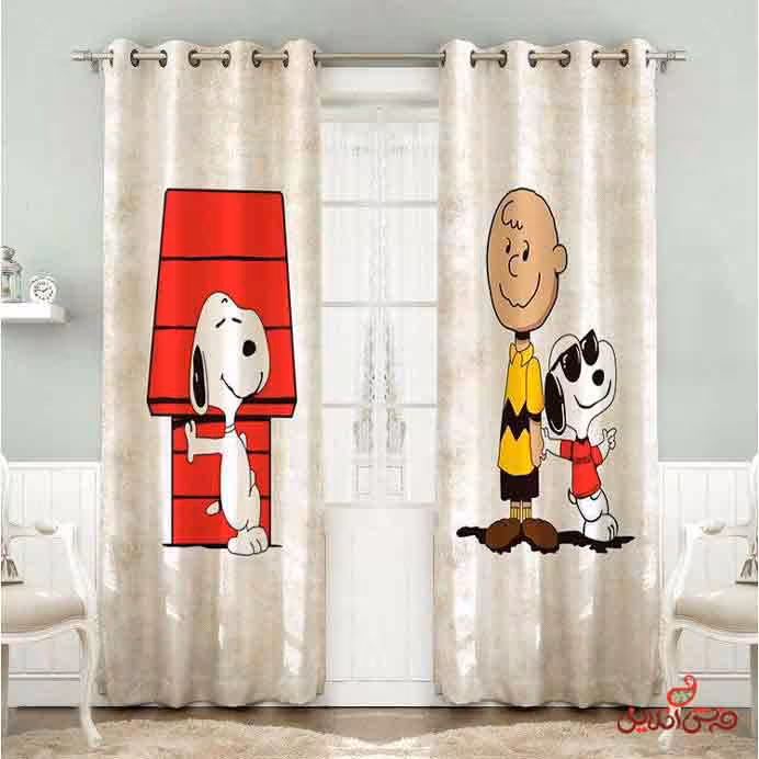 پرده 2عددی کودک طرح انیمیشن بادام زمینی ها (پیناتس )کد 2802