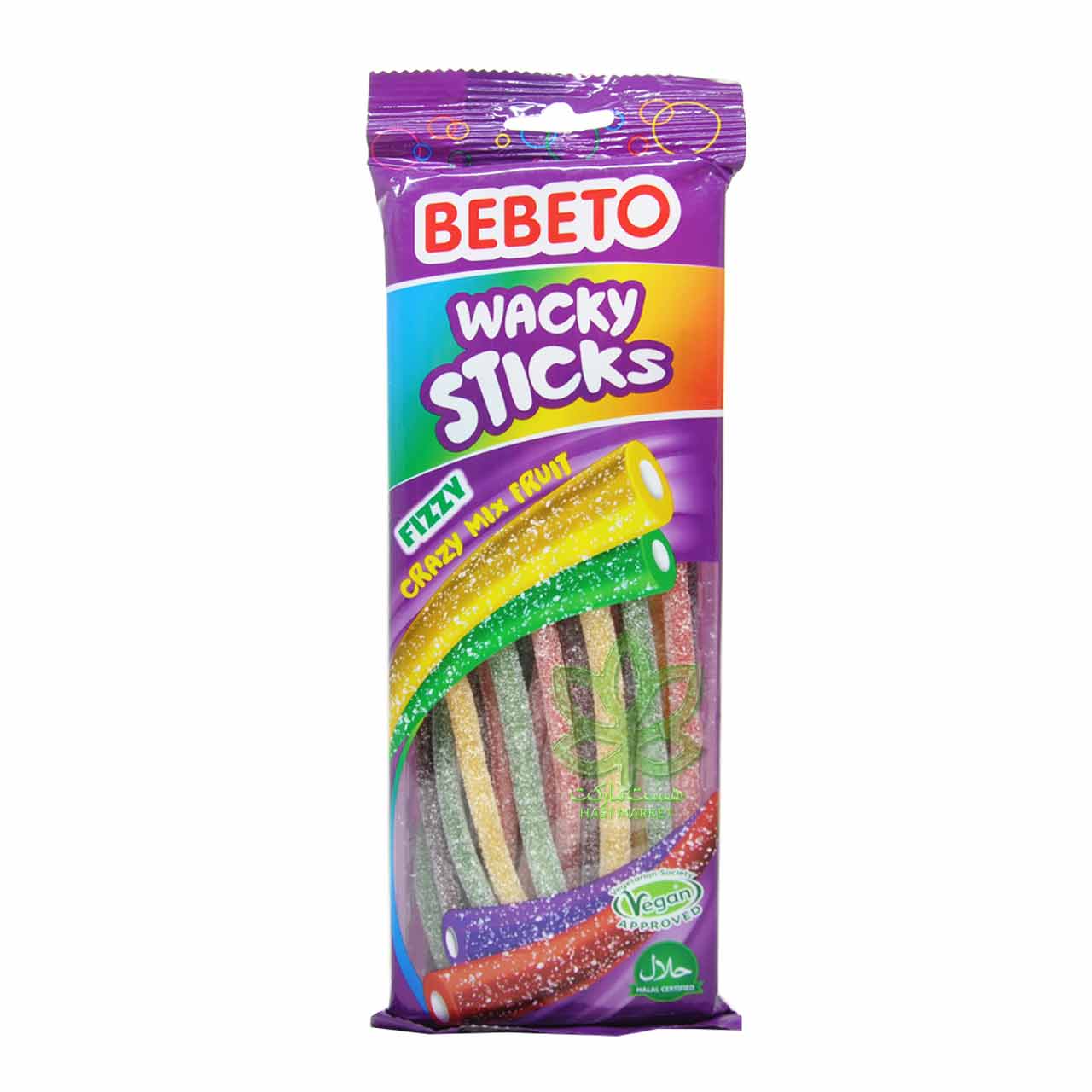 پاستیل ببتو میکس میوه ای شکری لوله ای 180 گرم - bebeto