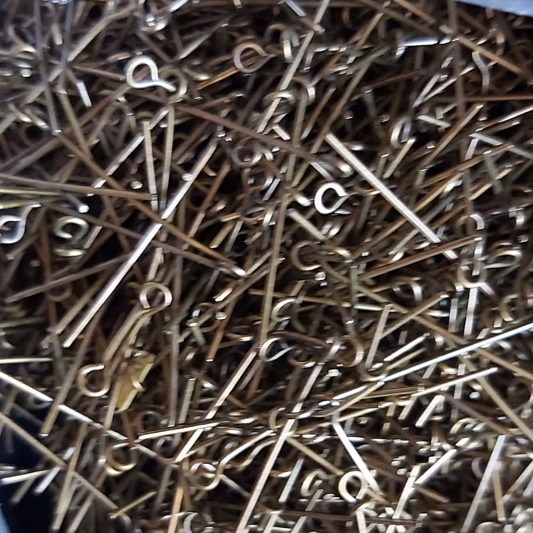 میخ ته حلقه برنزی 3سانتی بسته ده گرمی