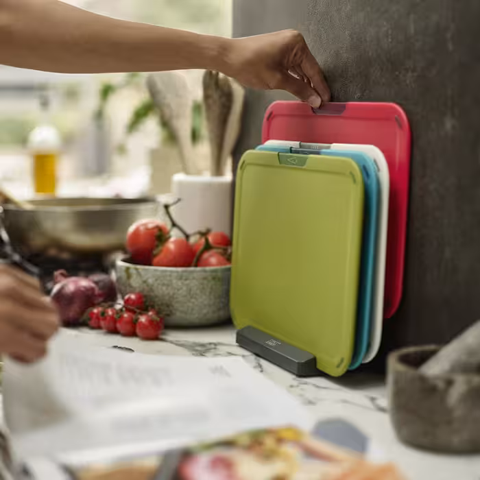 ست 5 پارچه تخته برش پایه دار جوزف جوزف Joseph Joseph Duo Chopping Boards with Stand, Set of 5