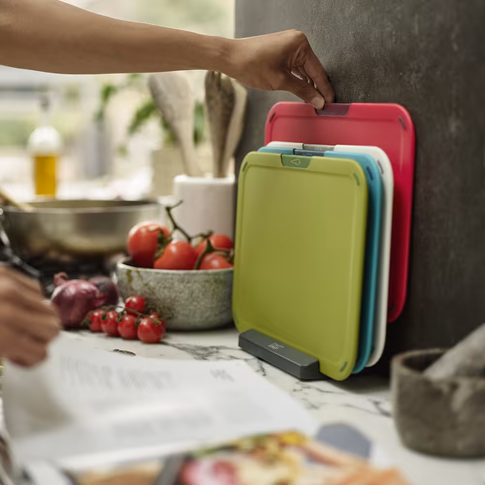 ست 5 پارچه تخته برش پایه دار جوزف جوزف Joseph Joseph Duo Chopping Boards with Stand, Set of 5