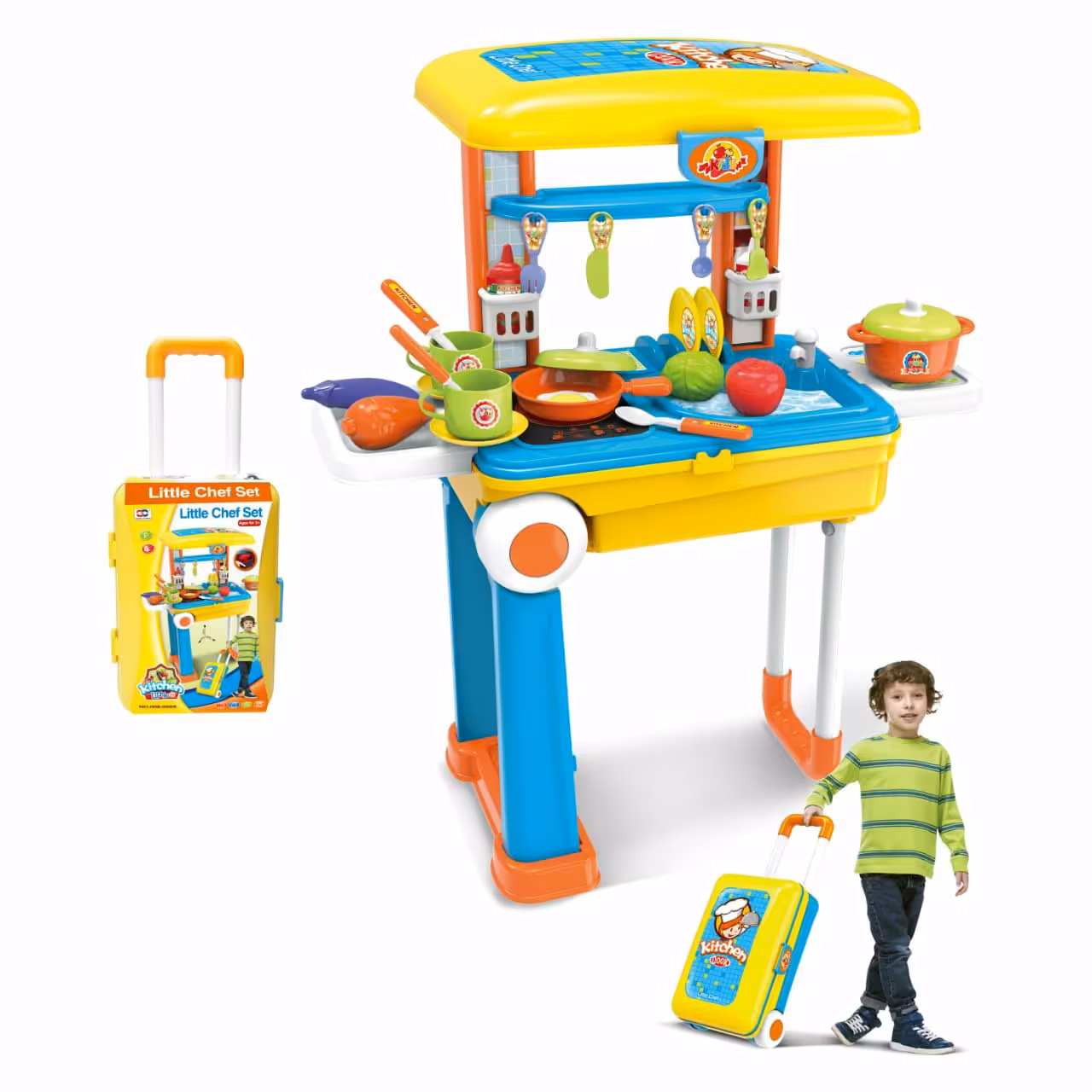 ست سرآشپز کوچولو زرد چمدانی کد 926A-008