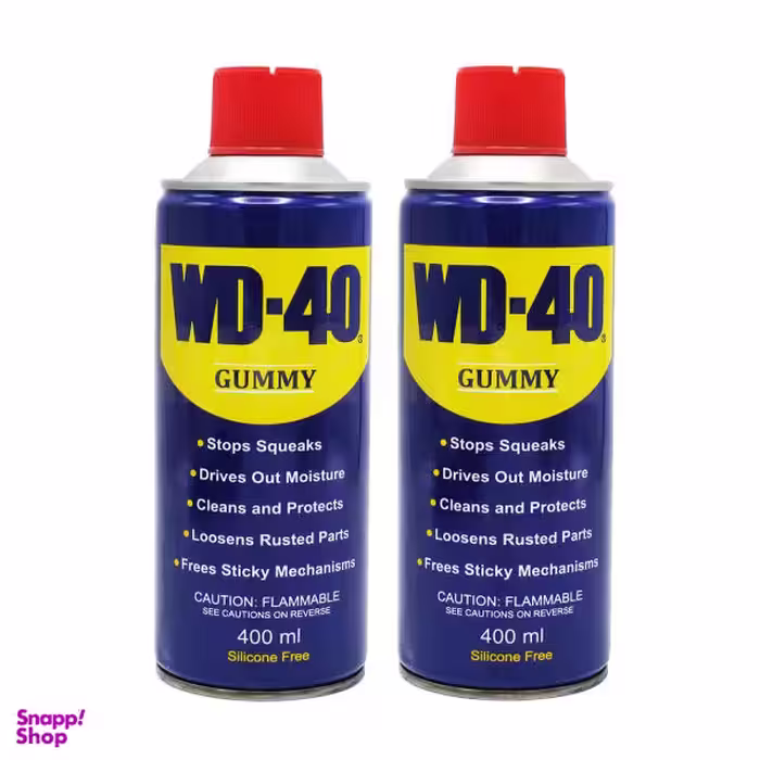 اسپری روان کننده گامی مدل WD-40 حجم 400 میلی لیتر بسته دو عددی