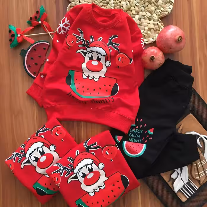 بلوز و شلوار یلدایی اسپرت (دخترانه و پسرانه)