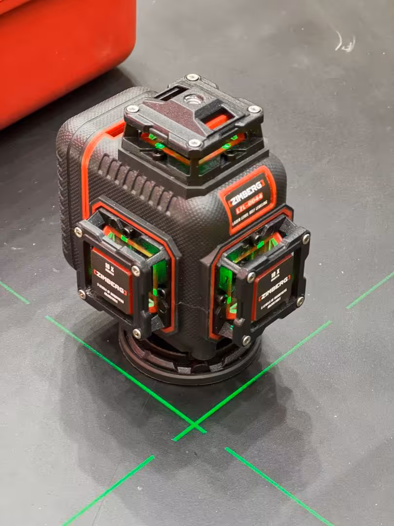 تراز لیزری چهار بعدی 16 خط نور سبز زیمبرگ (ZIMBERG) مدل PZS-0044