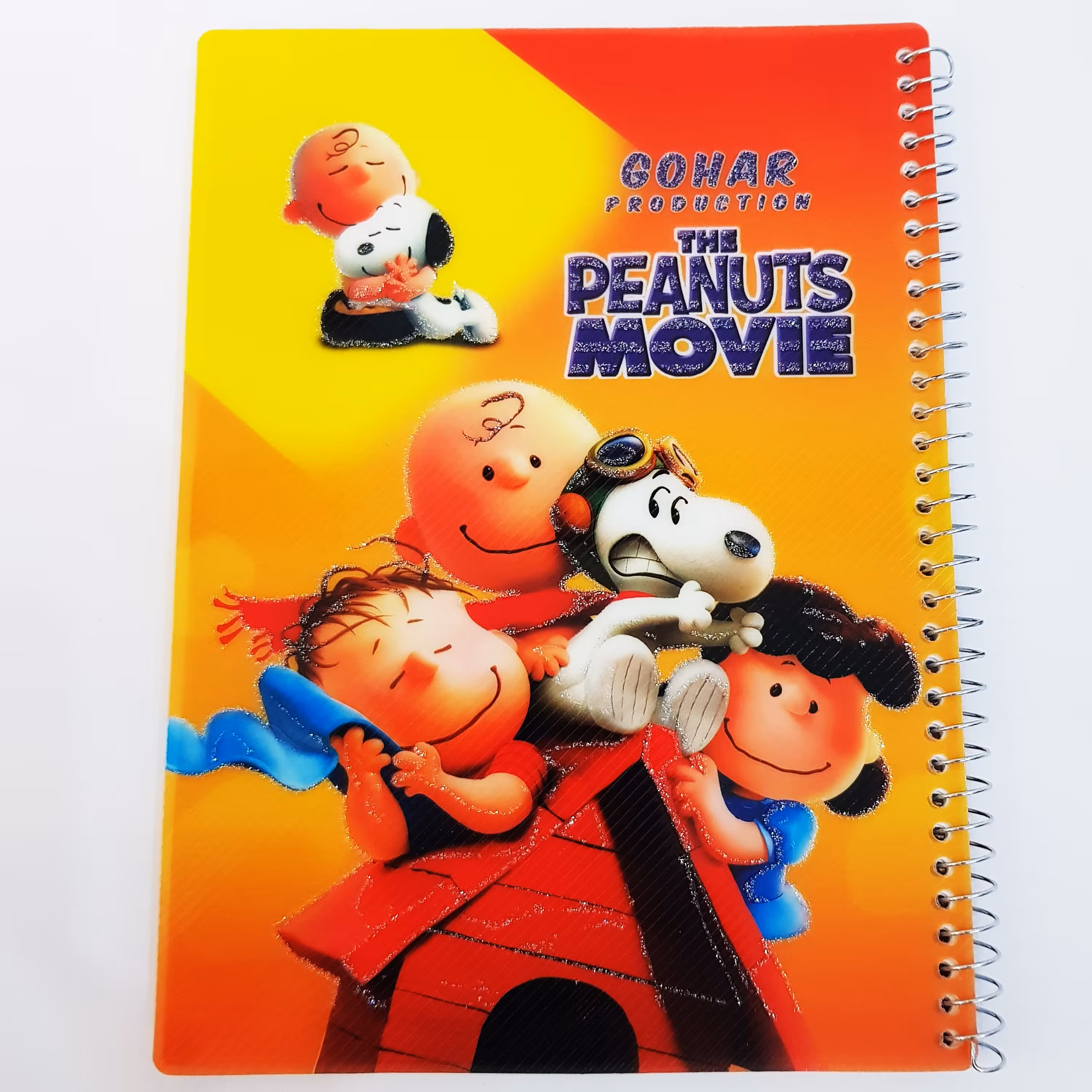 دفتر مشق 80 برگ جلد طلقی برجسته اکریلی طرح پیناتس