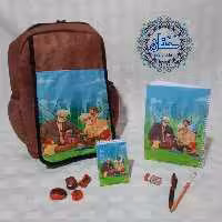 پک لوازم التحریر  مذهبی حجاب کیف مدرسه دفتر 50 برگ و 80 برگ مداد تراش پاکن خودکار و....