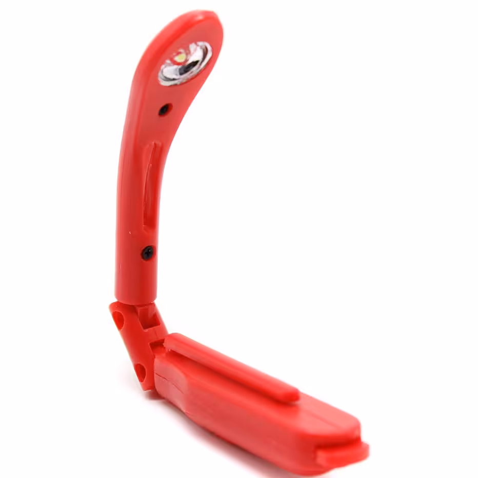 چراغ مطالعه مدادی تاشو  ،گیره دار ،رنگ قرمز 