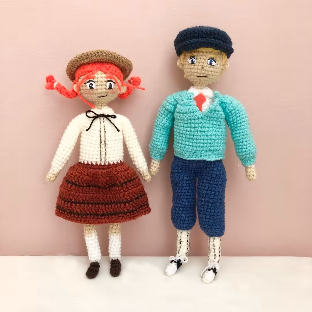 عروسک بافتنی بابالنگ دراز و جودی ابوت