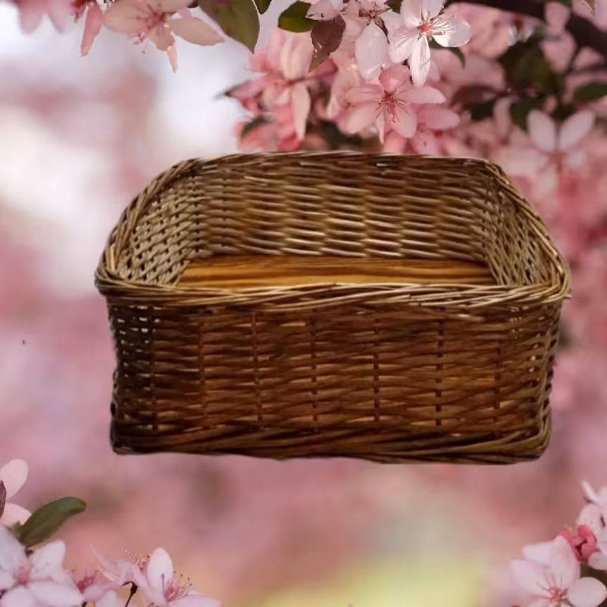 سبد نان حصیری تیناسادات شاپ چهارگوش بزرگ 23در8تضمین کیفی 