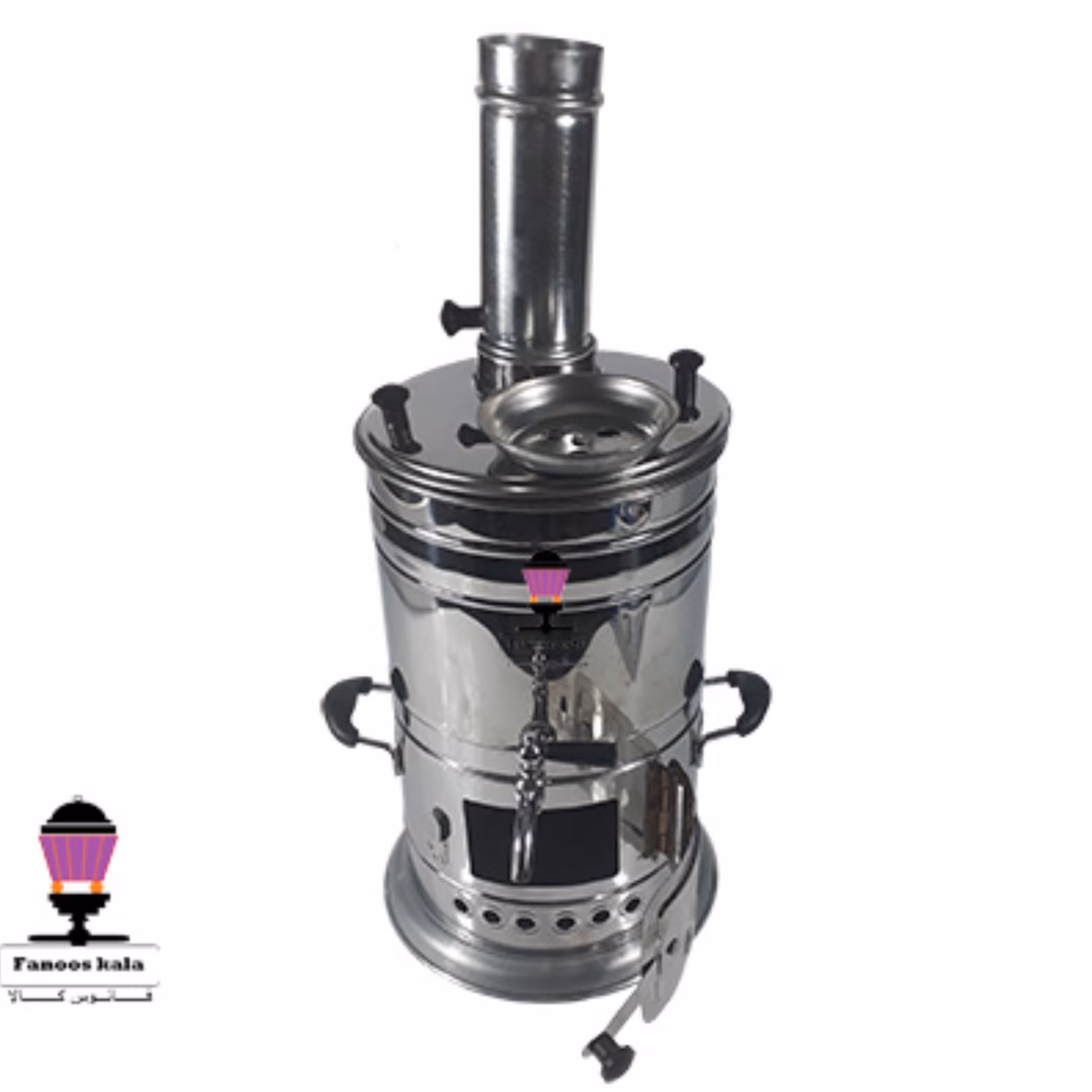 سماور زغالی استیل 5 لیتری-سماور ذغالی 5 لیتری