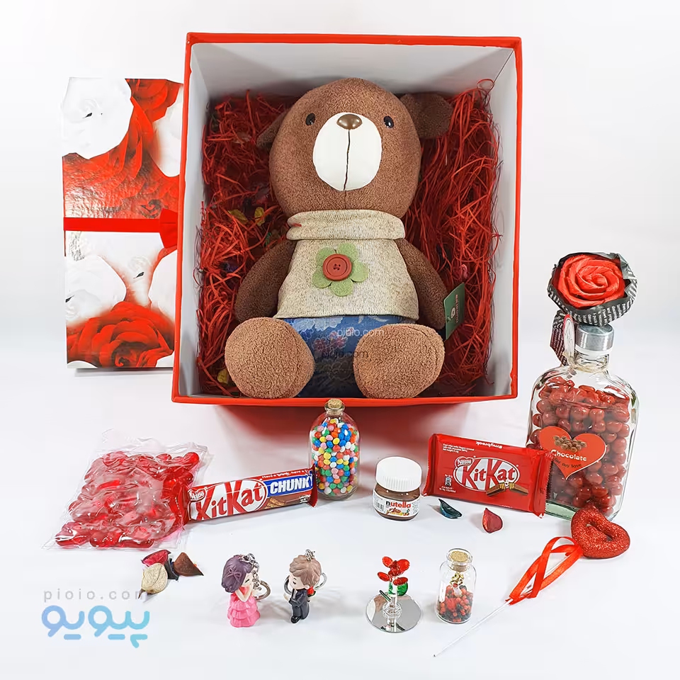 پکیج کادو ولنتاین با عروسک خرس