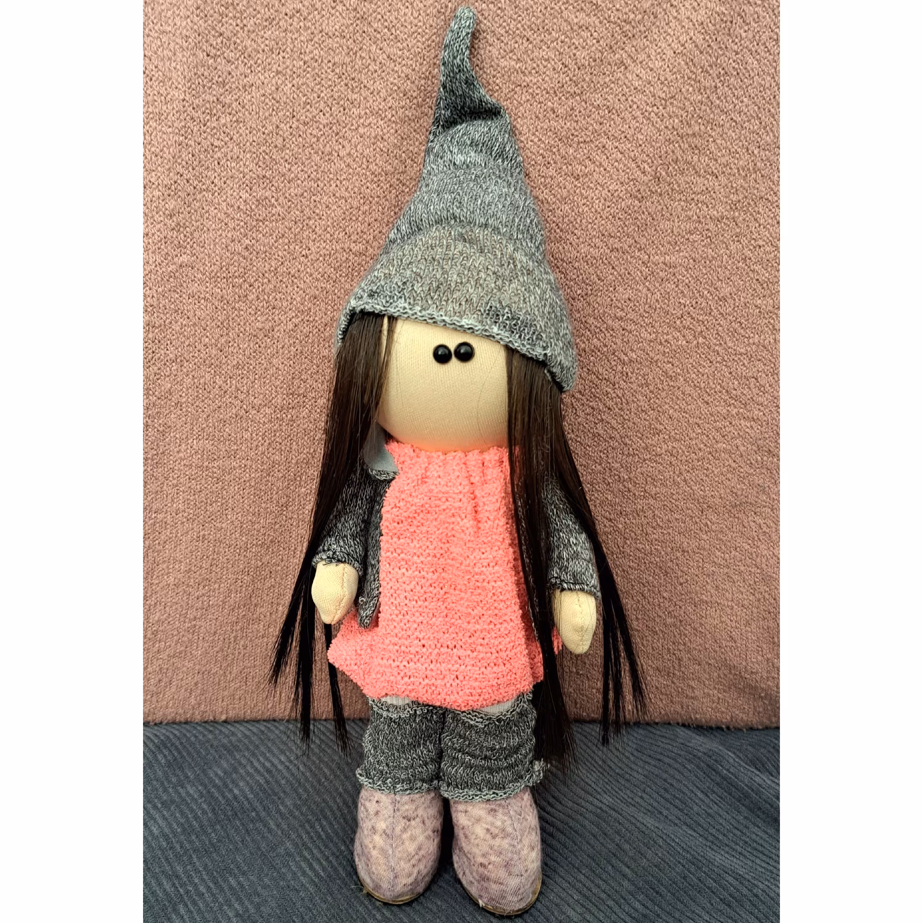 عروسک روسی دختر  طوسی و صورتی