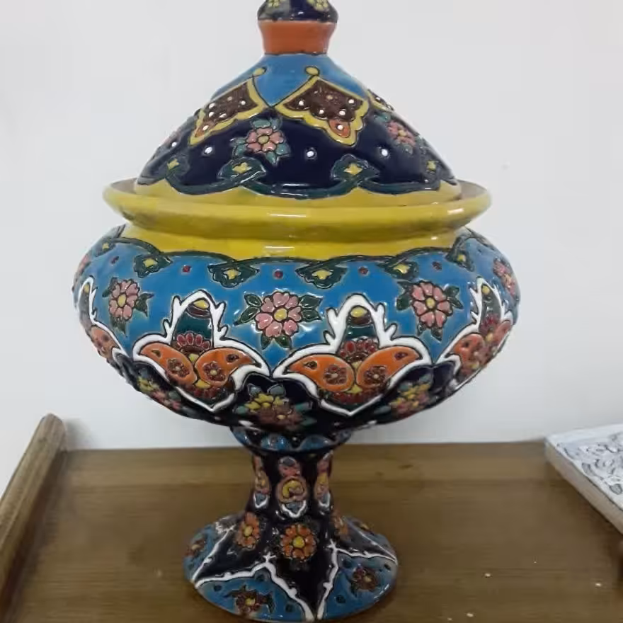 شکلات خوری  تک پایه سفالی