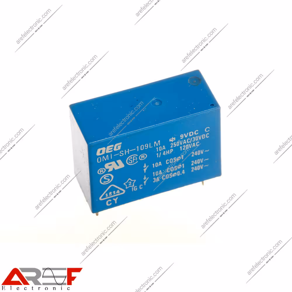 رله OEG مدل OM1-SH-109LM دارای 9 ولت و 4 پین - فروشگاه عارف الکترونیک