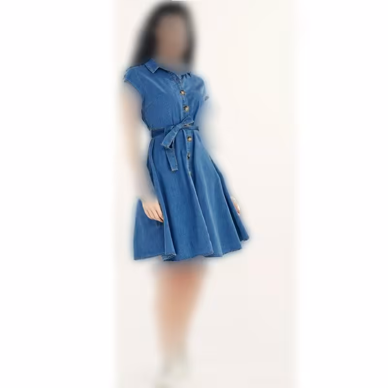 پیراهن جین کوتاه مجلسی زنانه دخترانه محصول ترکیه سایز 36 تا 40