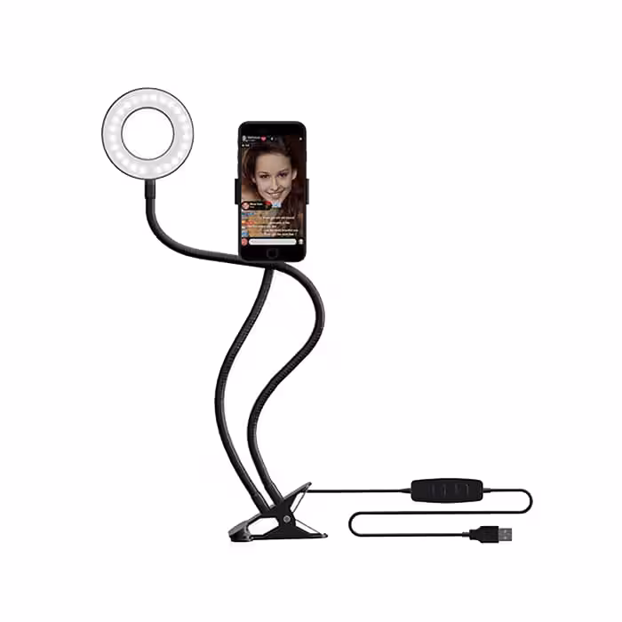 رینگ لایت مدل گیره ای RING 2 in 1