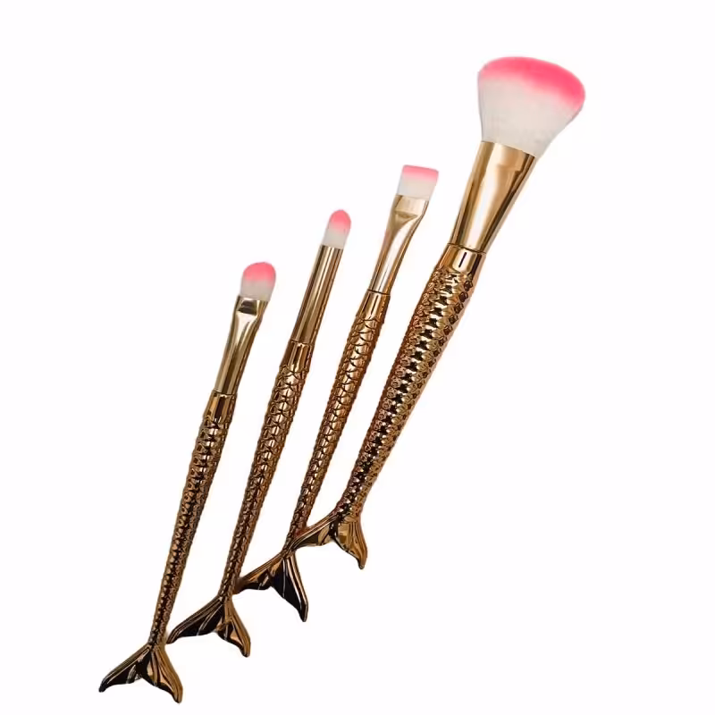 ست برس آرایشی مدل ماهی کد Fish مجموعه 4 عددی