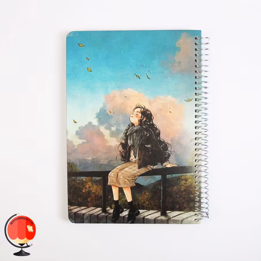 دفتر 100 برگ سیمی طرح سپهر جلد سخت سویل