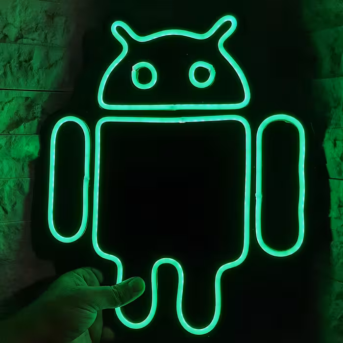 تابلو  LED نئون فلکسی طرح ربات اندروید نیون فلکسی(تابلو LED موبایل)