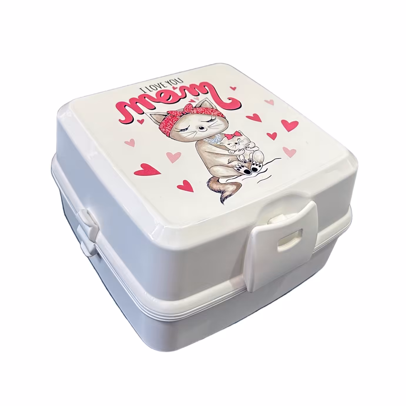 ظرف غذای کودک هوبی لایف طرح گربه کد 021175 