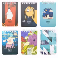 دفتر یادداشت 100 برگ سایز 120 در 80 فنری طرح فانتزی الیپون کد 68077