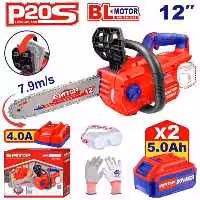 اره زنجیری شارژی 20 ولت براش لس 30سانتی با باتری و شارژر ایمتاپ EMTOP