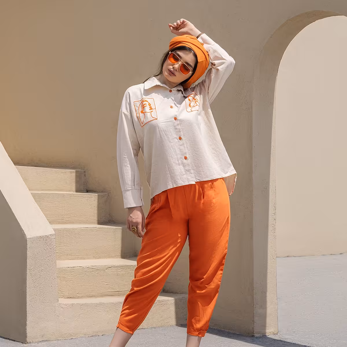 ست مانتو شلوار لینن زنانه